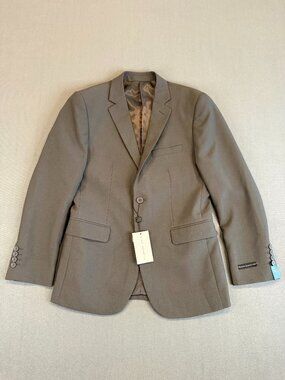 Alain Dupetit Men's Suit Jacket Blazer Charcoal Gray 34S NWT Suittech